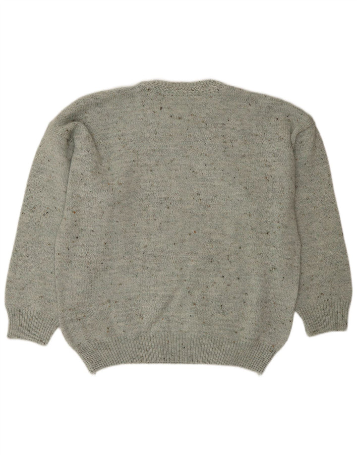 South Coast Mens Crew Neck Jumper Sweater IT 52 Large Grey Flecked