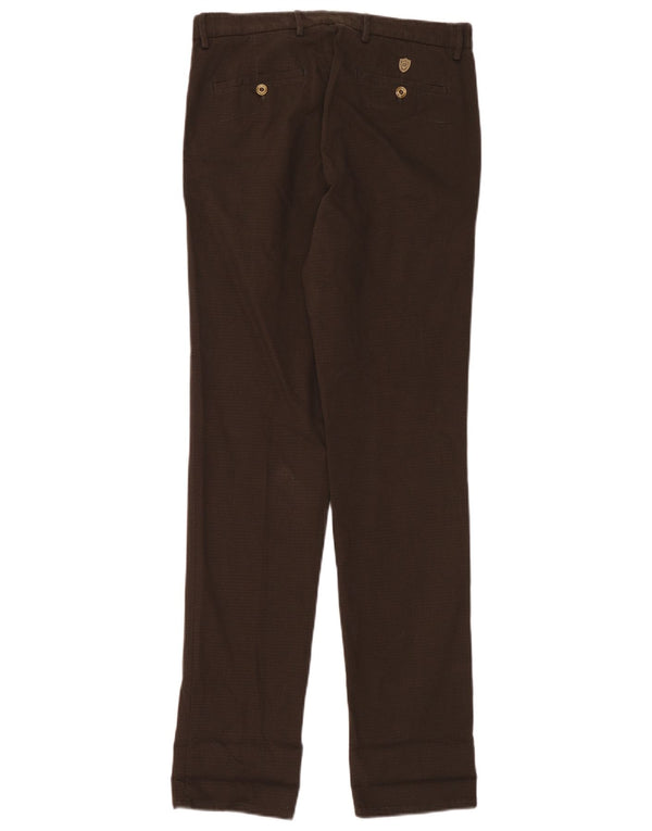 Massimo Dutti Mens Casual Fit Chino Trousers EU 38 Small W30 L34 Brown