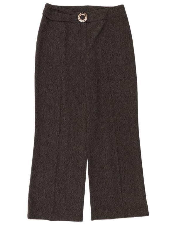 Via Veneto Womens High Waist Casual Trousers UK 12 Medium W30 L30 Grey