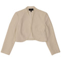 Karen Millen Womens Open Bolero Jacket UK 10 Small White Acetate