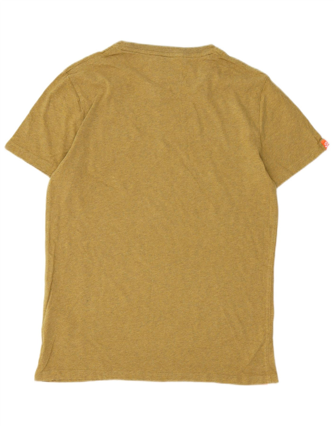 SUPERDRY Mens T-Shirt Top Small Khaki Cotton