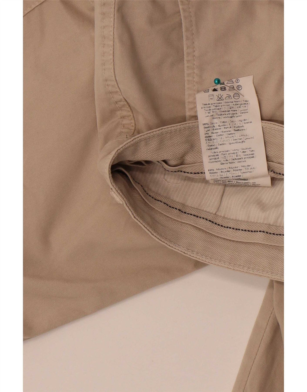 Liu Jo Mens Cargo Shorts IT 46 Small W30  Beige Cotton