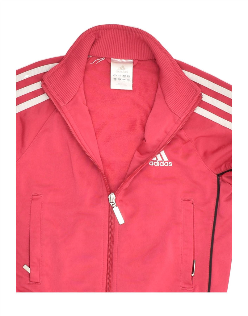 ADIDAS Girls Tracksuit Top Jacket 7-8 Years Pink Polyester | Vintage Adidas | Thrift | Second-Hand Adidas | Used Clothing | Messina Hembry 