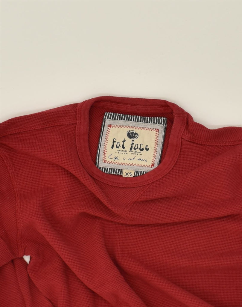 FAT FACE Mens Top Long Sleeve XS Red Cotton | Vintage Fat Face | Thrift | Second-Hand Fat Face | Used Clothing | Messina Hembry 