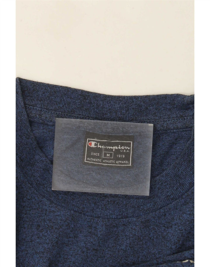 Champion Mens T-Shirt Top Medium Blue