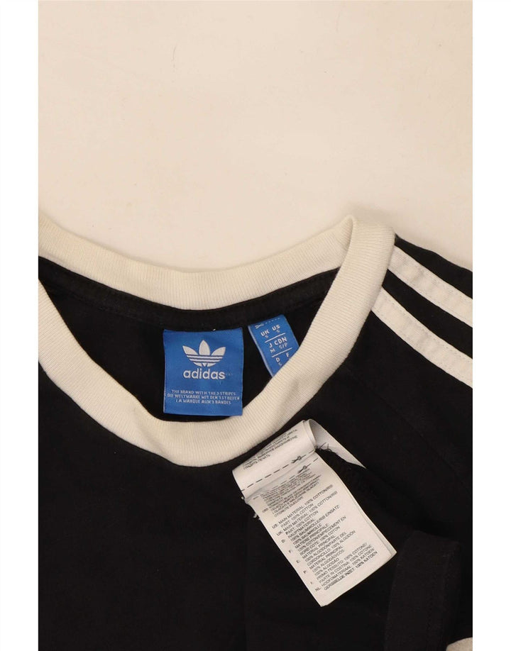 Adidas Mens T-Shirt Top Small Black Cotton