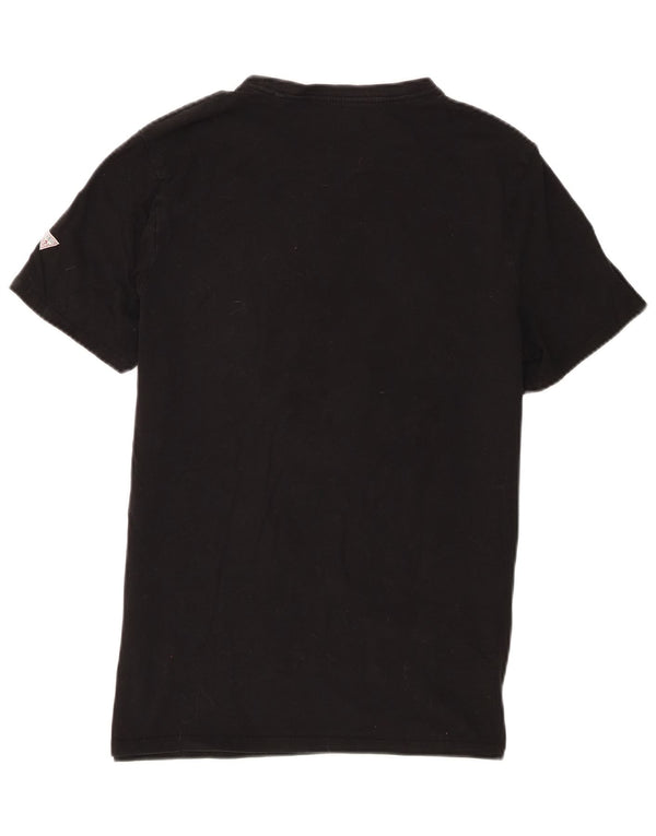 Guess Mens Slim Fit Graphic T-Shirt Top Large Black