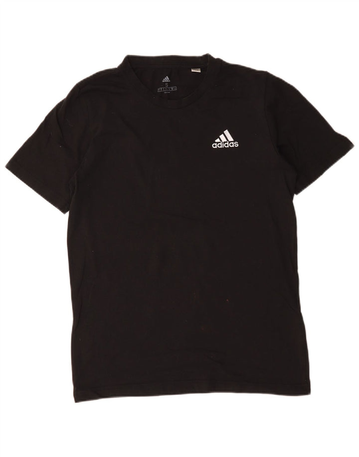 Adidas Mens T-Shirt Top Small Black Cotton
