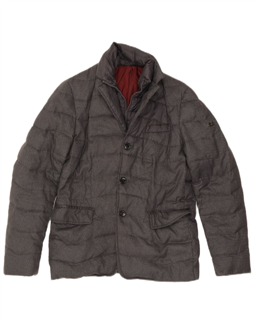 Gas Mens Padded Jacket UK 36 Small Grey Polyamide