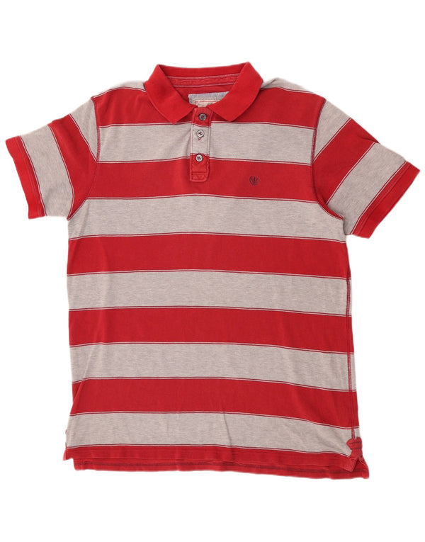 Fat Face Mens Polo Shirt XL Red Striped Cotton