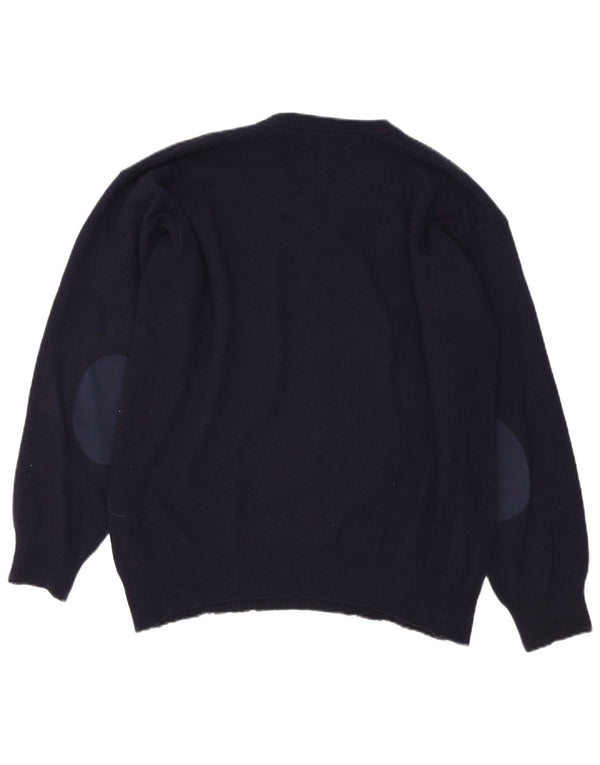 Brooksfield Mens V-Neck Jumper Sweater IT 58 3XL Navy Blue