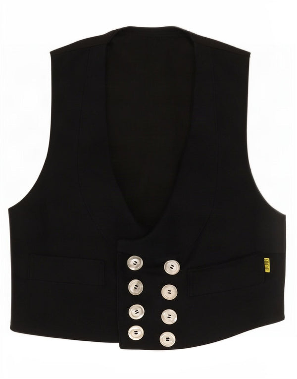 Vintage Womens Waistcoat EU 44 XL Black