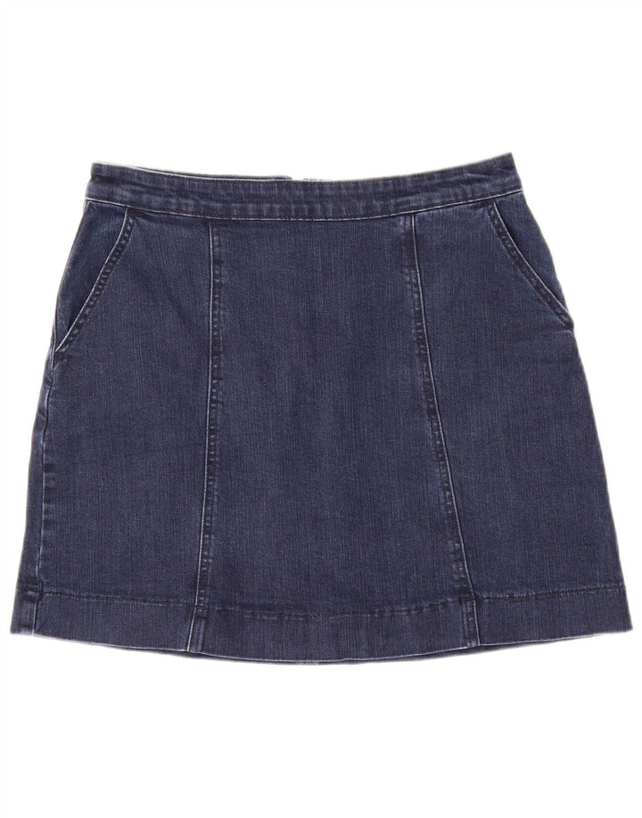 Oasis Womens Denim Skirt UK 12 Medium W28  Navy Blue Cotton