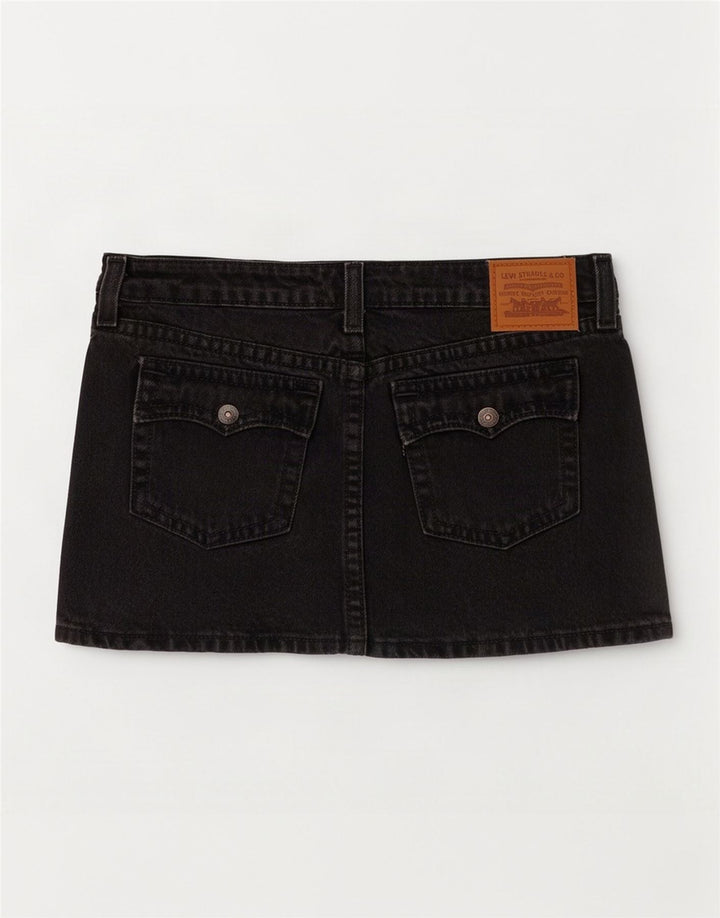 Levi's Womens Mini Denim Skirt W28 Medium Grey Cotton
