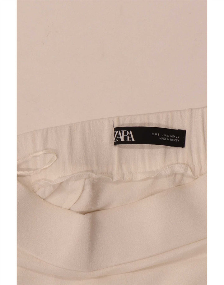 Zara Womens High Waist Midi Skirt Small W26 White
