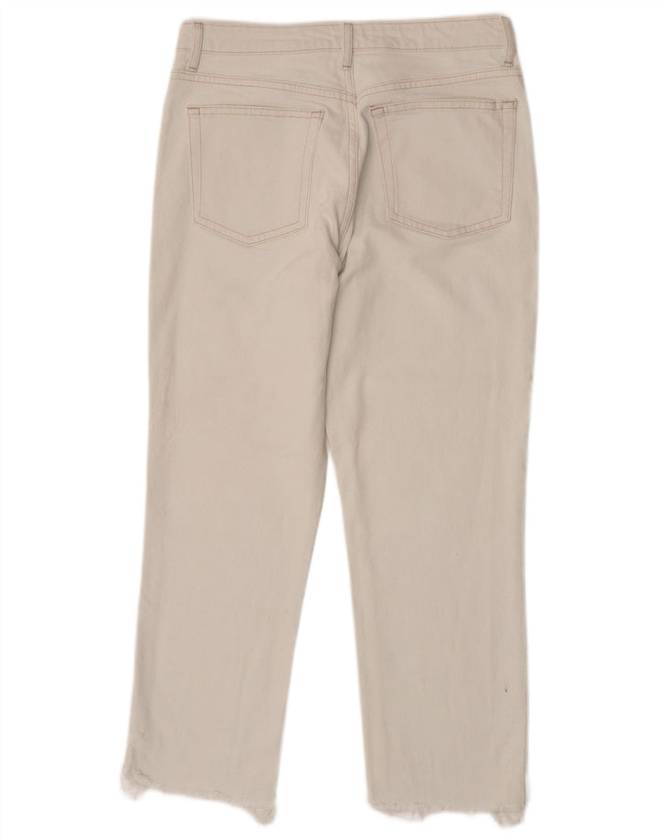 TOPSHOP Womens Crop Straight Jeans W30 L25 White