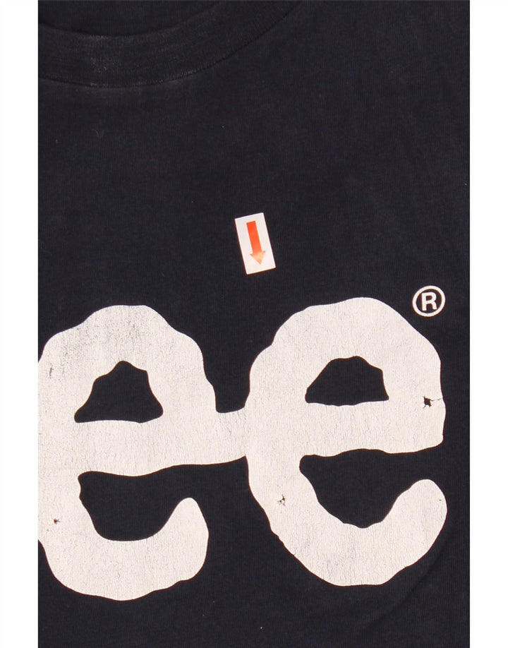 Lee Mens Regular Fit Graphic T-Shirt Top Small Navy Blue