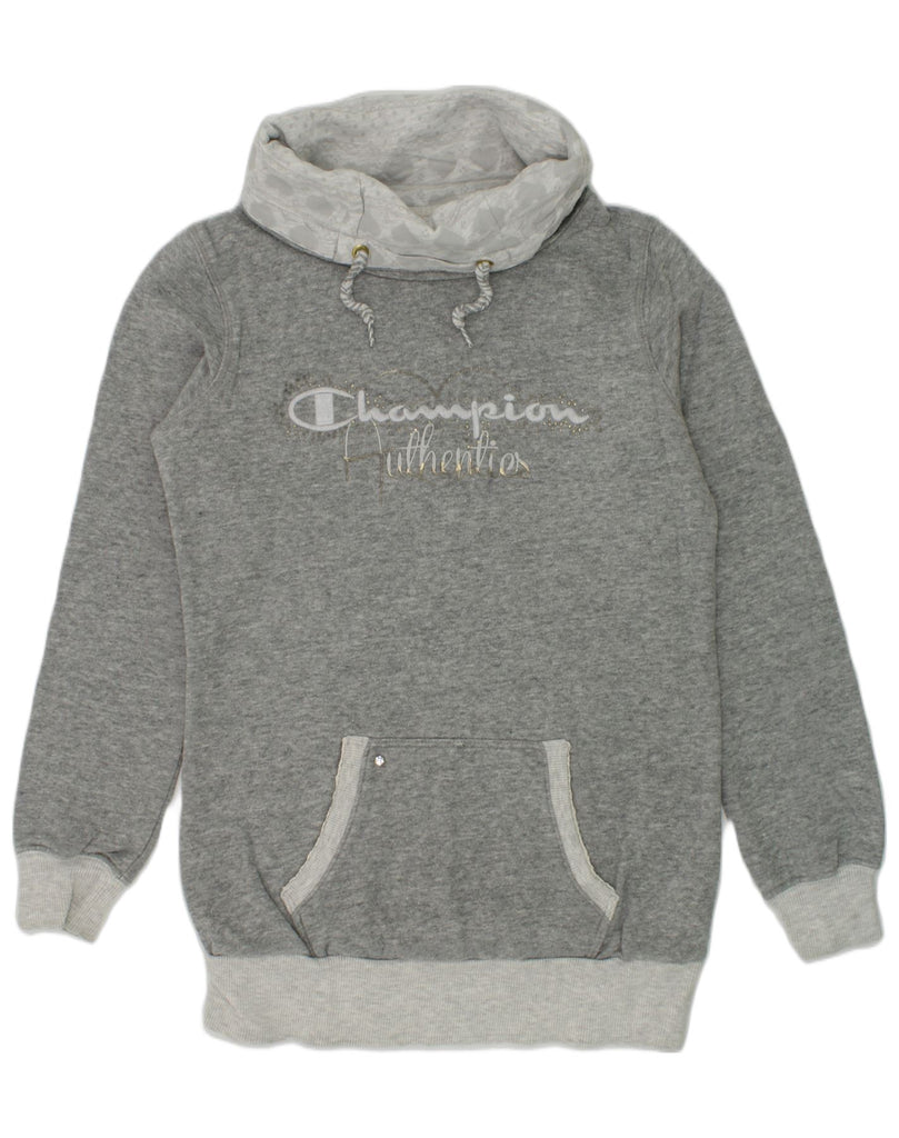 CHAMPION Girls Graphic Sweatshirt Jumper Dress 9-10 Years Medium  Grey | Vintage Champion | Thrift | Second-Hand Champion | Used Clothing | Messina Hembry 