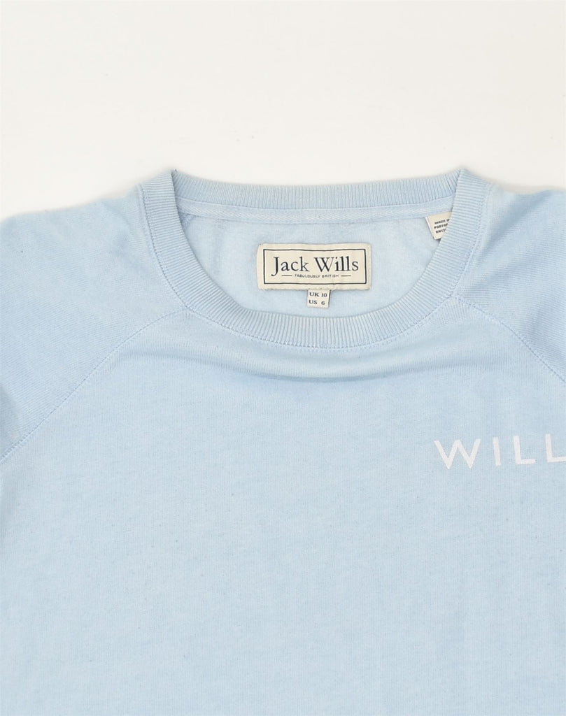 JACK WILLS Womens Sweatshirt Jumper UK 10 Small Blue Cotton | Vintage Jack Wills | Thrift | Second-Hand Jack Wills | Used Clothing | Messina Hembry 