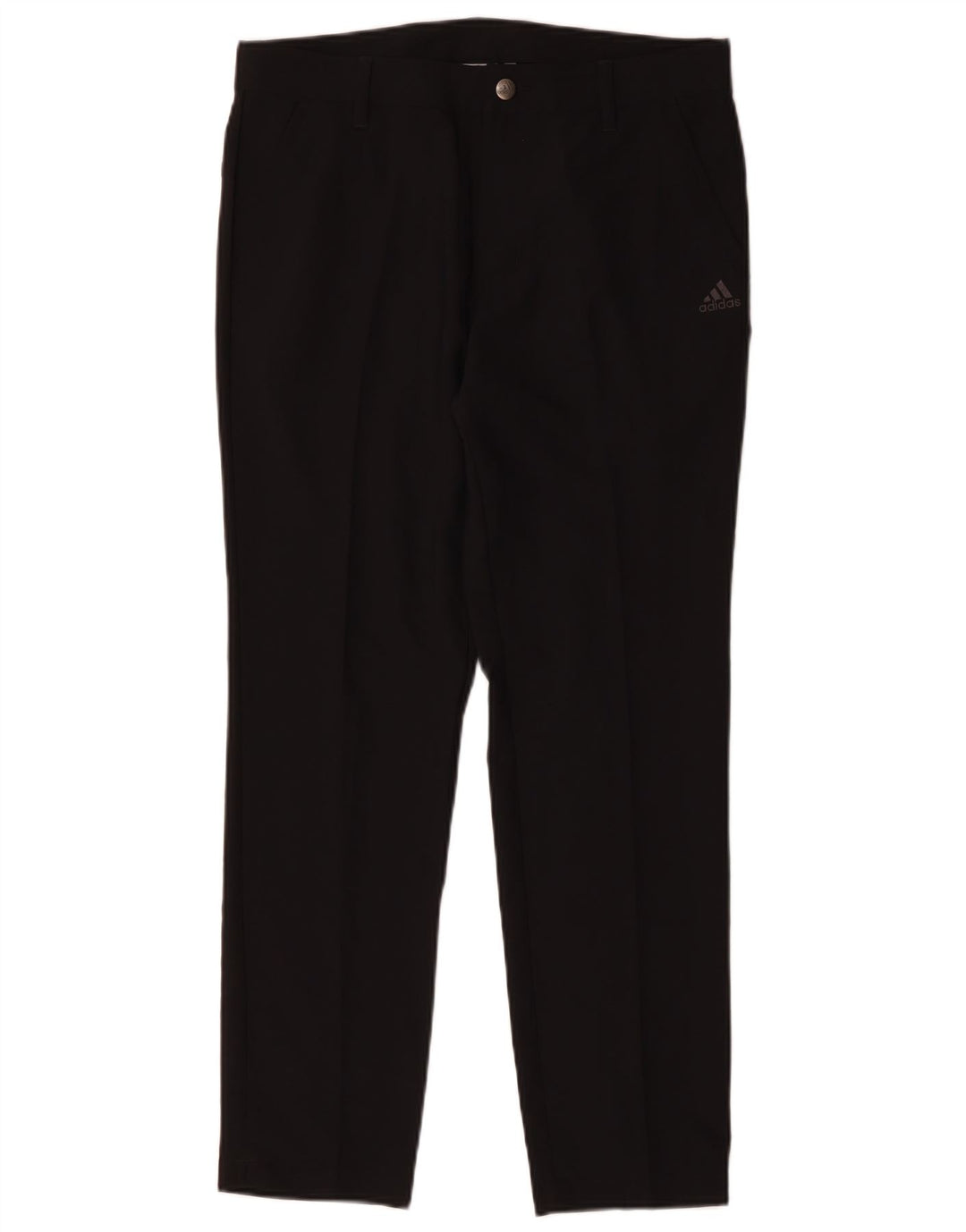 Adidas Mens Slim Chino Trousers W32 L30 Black Polyester