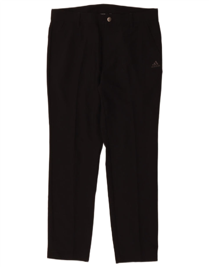 Adidas Mens Slim Chino Trousers W32 L30 Black Polyester