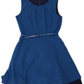 Oasis Womens Sleeveless A-Line Dress UK 10 Small  Blue Polyester