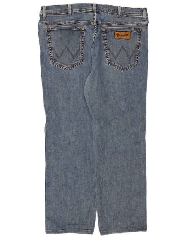 Wrangler Mens Texas Straight Jeans W42 L28 Blue Cotton