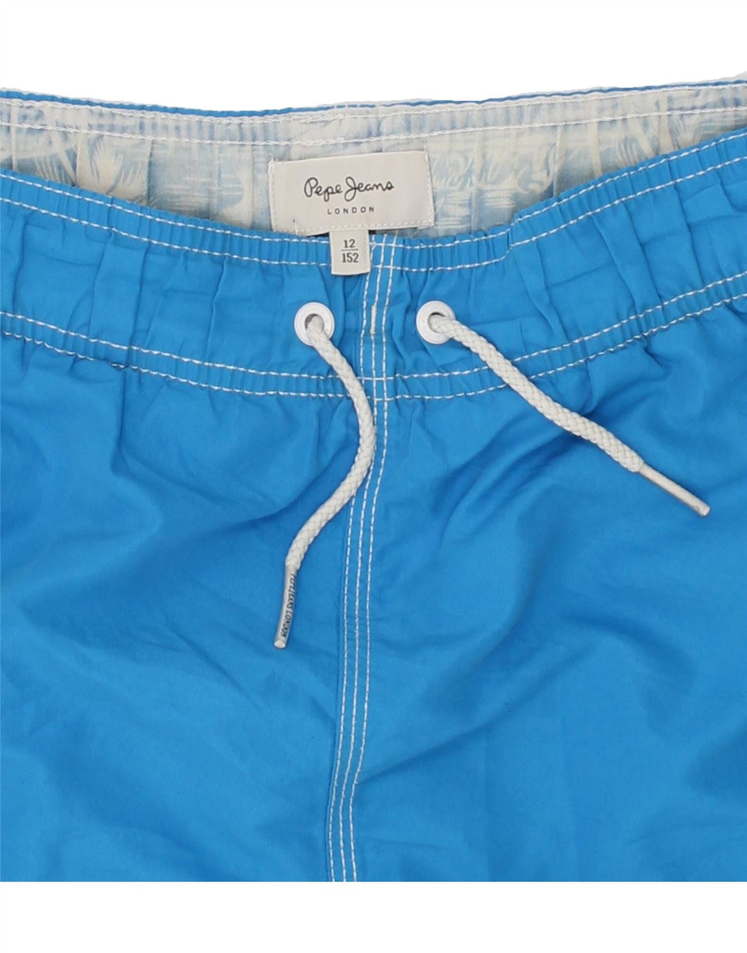 PEPE JEANS Boys Graphic Swimming Shorts 11-12 Years Blue Polyester Vintage PEPE Jeans and Second-Hand PEPE Jeans from Messina Hembry 