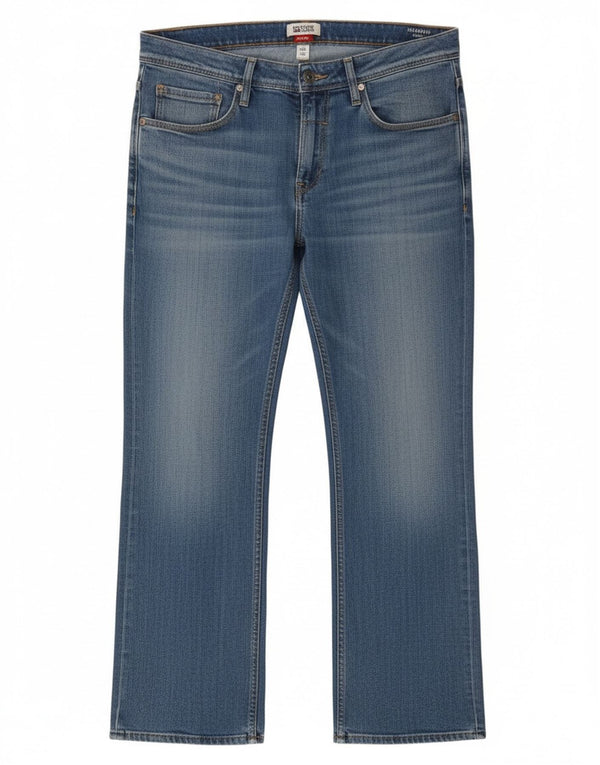 Tommy Hilfiger Mens Cropped Bootcut Jeans W34 L26 Blue Cotton