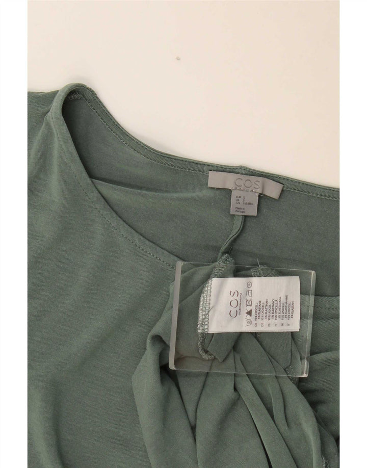 Cos Womens Oversized Top Long Sleeve UK 10 Small Green Lyocell
