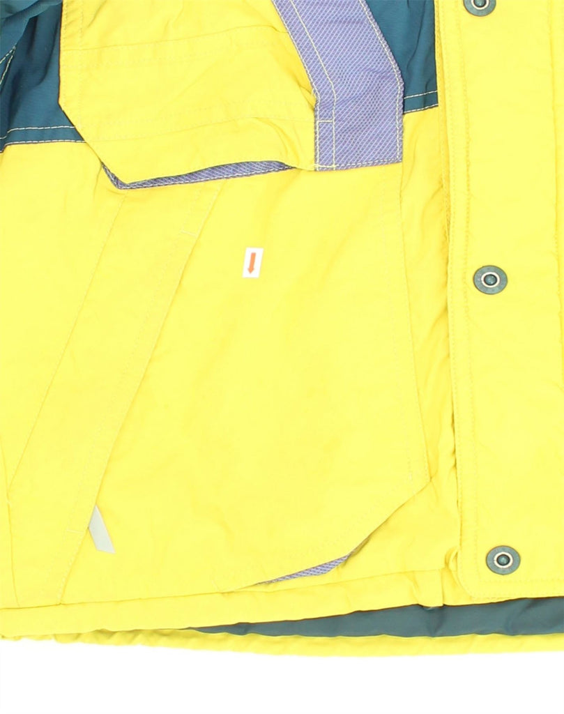 COLMAR Mens Hooded Windbreaker Jacket IT 46 Medium Yellow Colourblock | Vintage Colmar | Thrift | Second-Hand Colmar | Used Clothing | Messina Hembry 