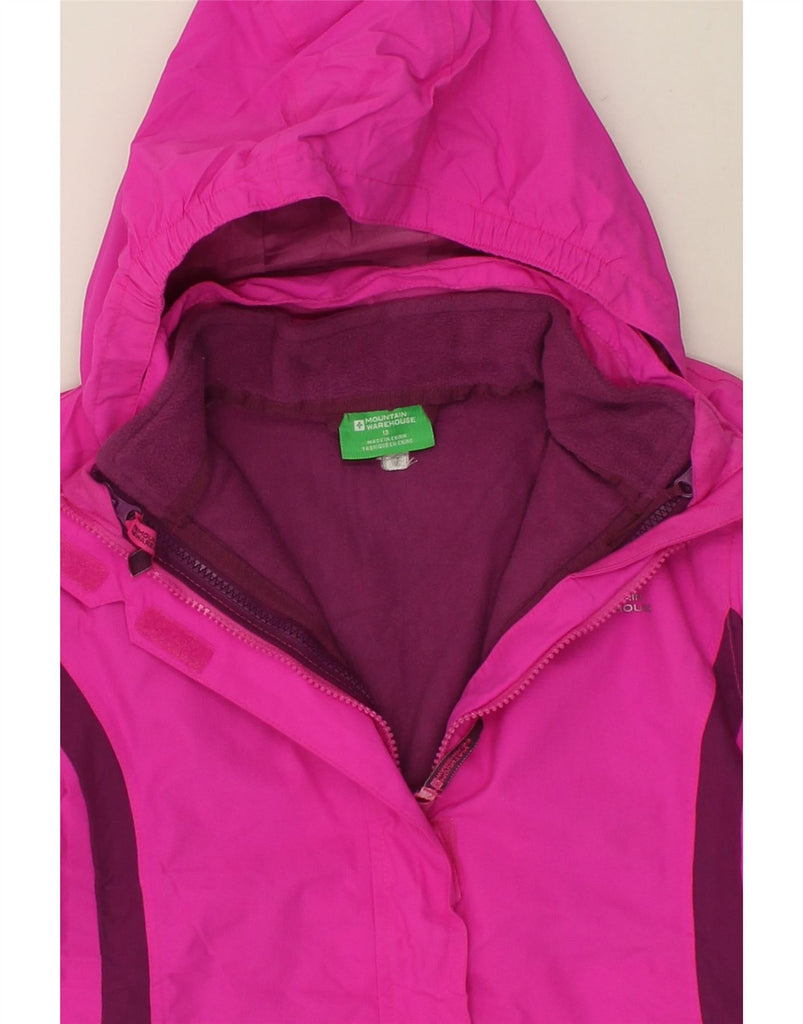 MOUNTAIN WAREHOUSE Girls Hooded Windbreaker Jacket 12-13 Years Pink | Vintage Mountain Warehouse | Thrift | Second-Hand Mountain Warehouse | Used Clothing | Messina Hembry 