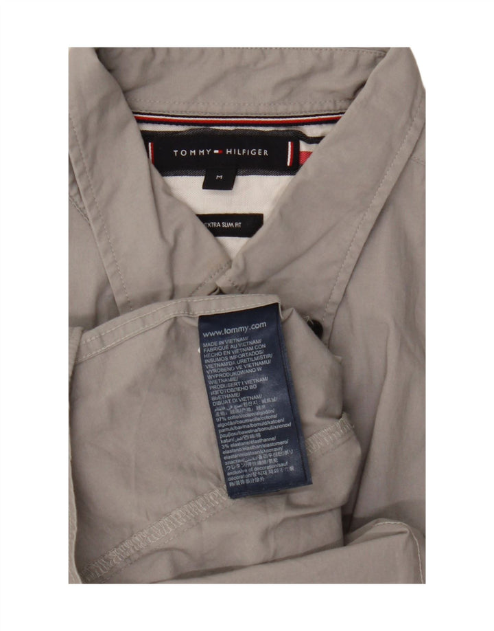 Tommy Hilfiger Mens Extra Slim Fit Shirt Medium Grey Cotton