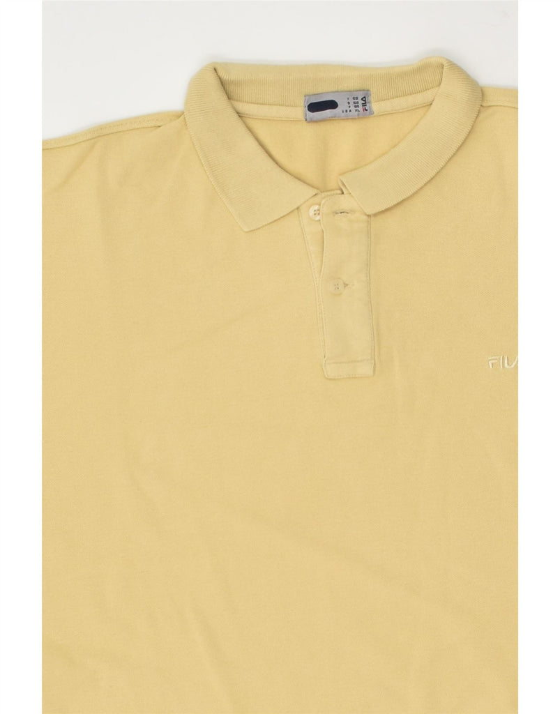 FILA Mens Polo Shirt IT 58 2XL Yellow Cotton | Vintage Fila | Thrift | Second-Hand Fila | Used Clothing | Messina Hembry 