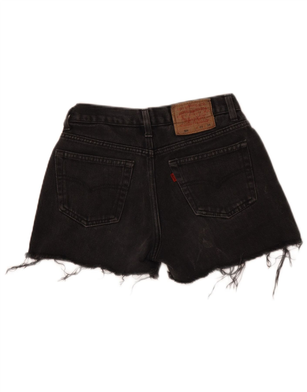 Levi's Womens 501 Denim Hot Pants W29 Medium Black Cotton