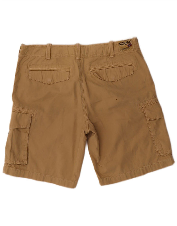 Napapijri Mens Geographic Cargo Shorts W33 Large Beige