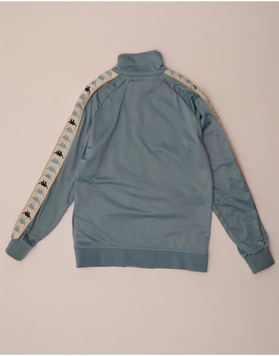 Kappa Mens Graphic Tracksuit Top Jacket Medium Blue Colourblock Polyester