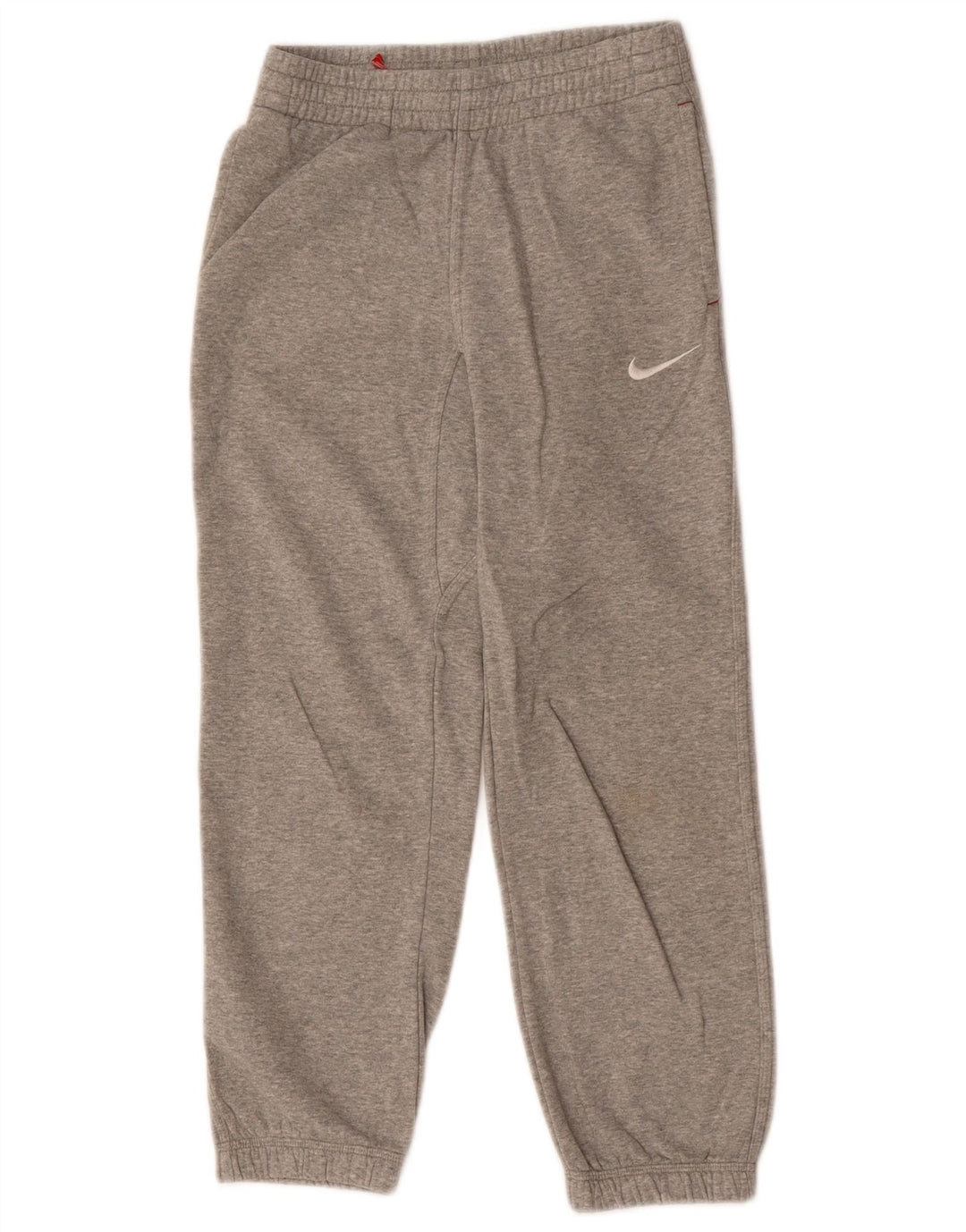 NIKE Boys Tracksuit Trousers Joggers 8-9 Years Small Grey Cotton
