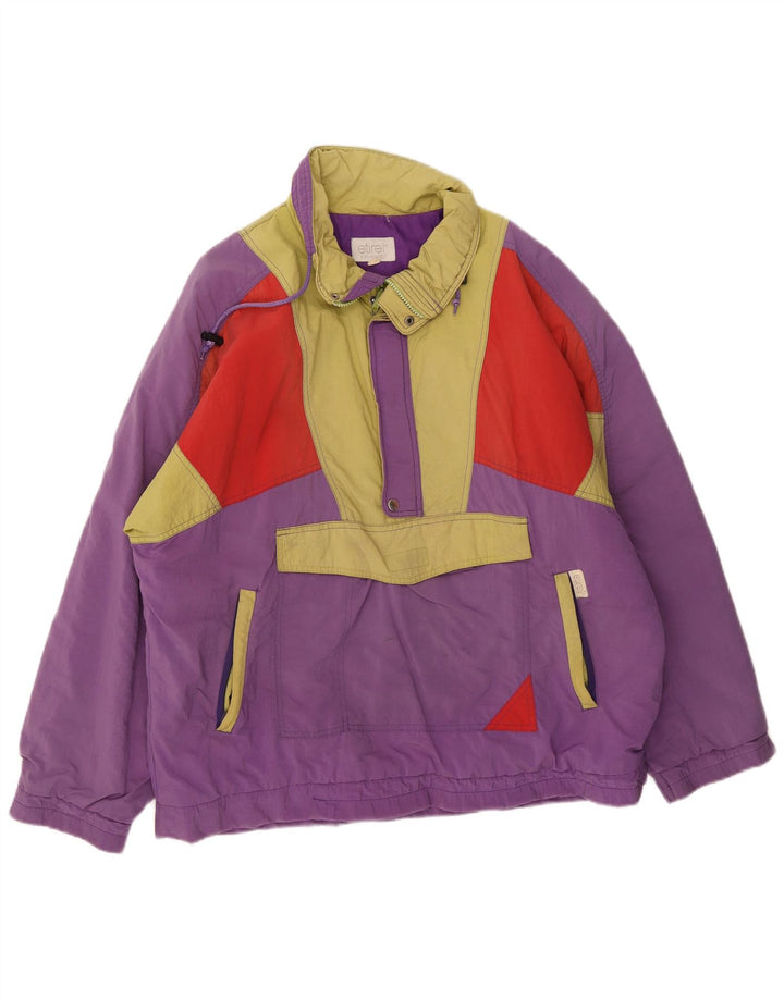 Etirel Mens Pullover Padded Jacket UK 42 XL Purple Colourblock Nylon