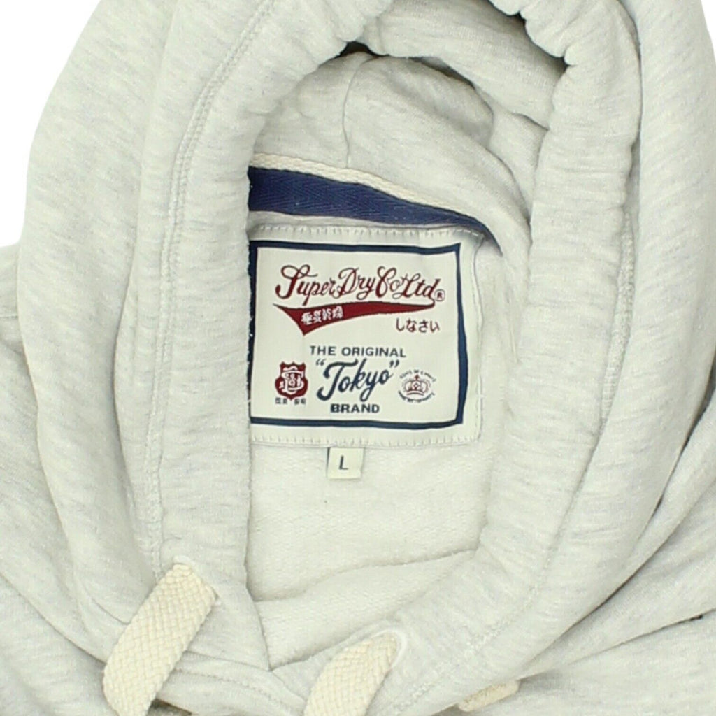 Superdry Mens Grey Pullover Hoodie | Vintage Designer Sportswear Hoody VTG | Vintage Messina Hembry | Thrift | Second-Hand Messina Hembry | Used Clothing | Messina Hembry 