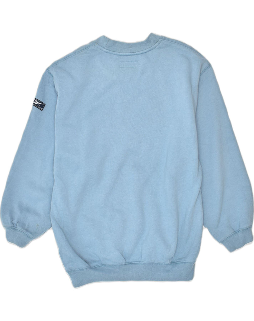 REEBOK Boys Graphic Sweatshirt Jumper 8-9 Years Blue Cotton | Vintage | Thrift | Second-Hand | Used Clothing | Messina Hembry 