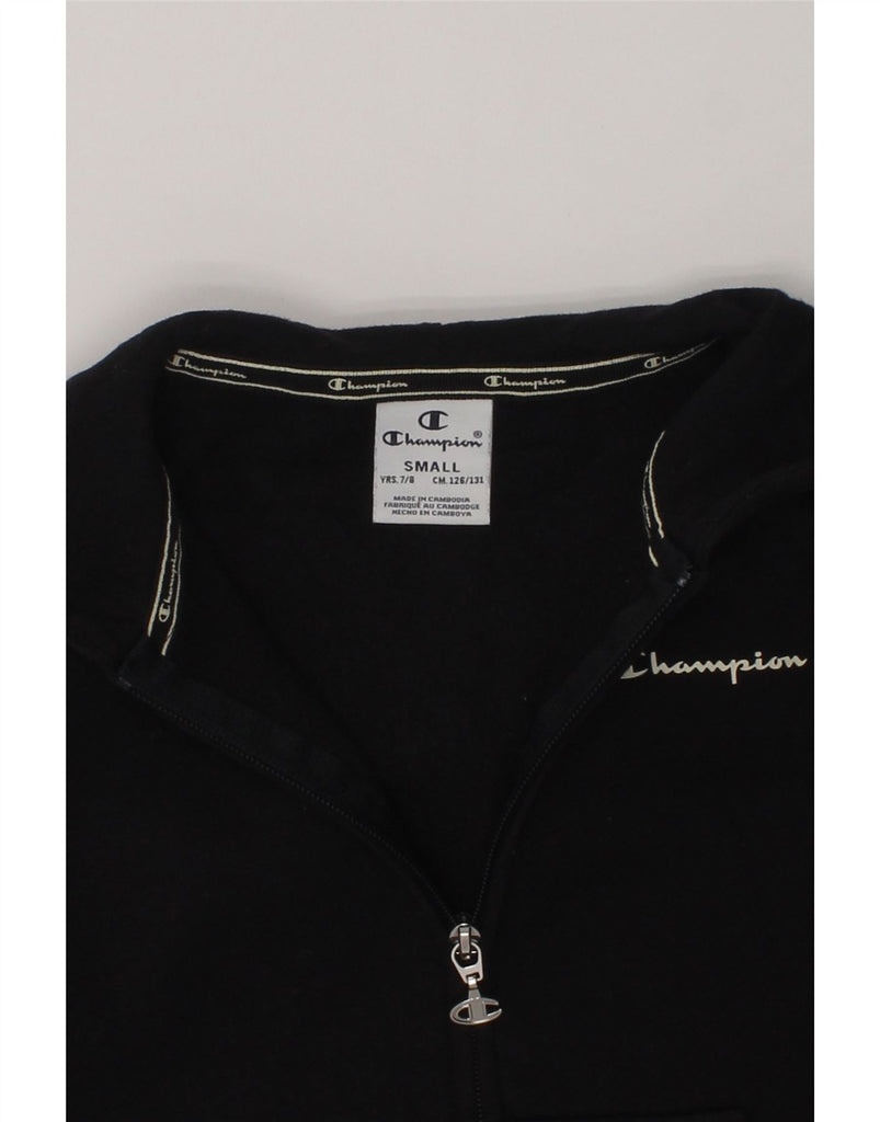 CHAMPION Girls Graphic Zip Hoodie Sweater 7-8 Years Small Black | Vintage Champion | Thrift | Second-Hand Champion | Used Clothing | Messina Hembry 