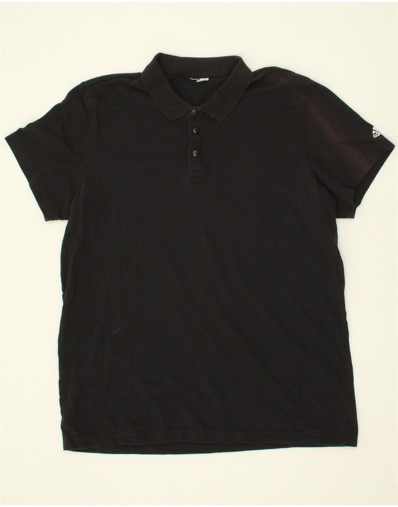 ADIDAS Mens Polo Shirt Large Black Vintage Adidas and Second-Hand Adidas from Messina Hembry 