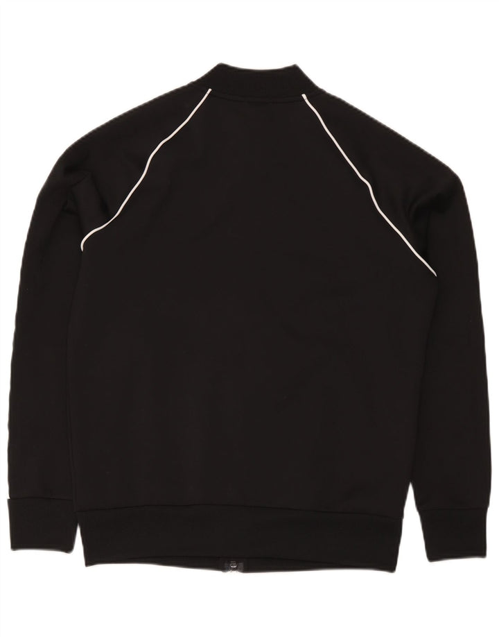 Adidas Womens Tracksuit Top Jacket UK 14 Medium Black Polyester