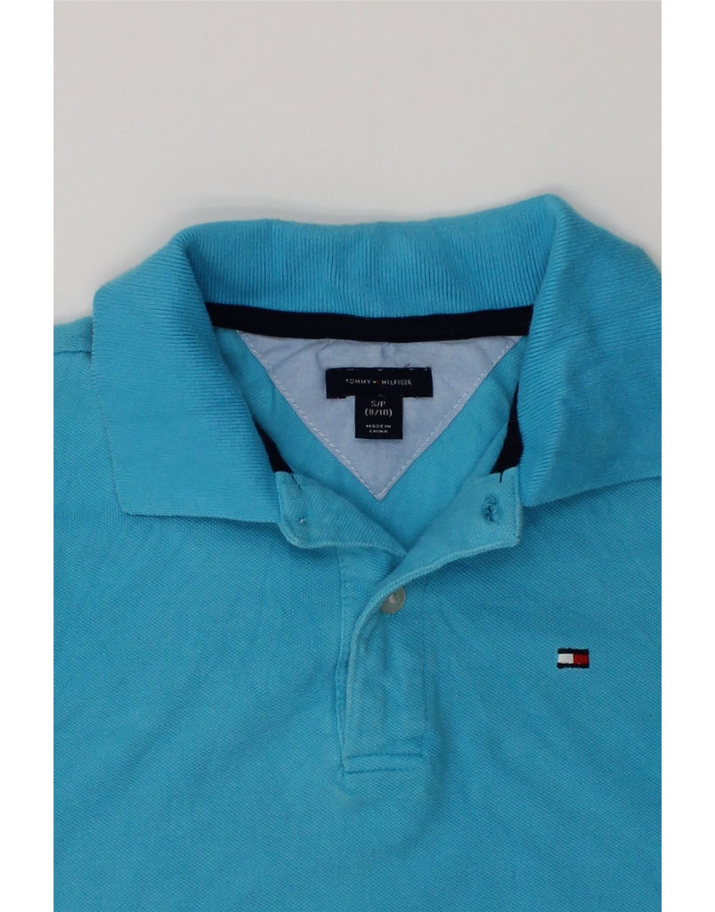 TOMMY HILFIGER Boys Polo Shirt 8-9 Years Small Blue Cotton | Vintage Tommy Hilfiger | Thrift | Second-Hand Tommy Hilfiger | Used Clothing | Messina Hembry 