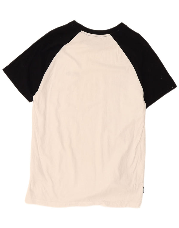Superdry Mens Slim Fit T-Shirt Top Large White Colourblock Cotton
