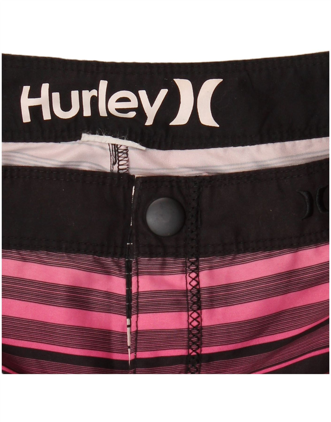 HURLEY Mens Swimming Shorts Medium Multicoloured Striped Polyester