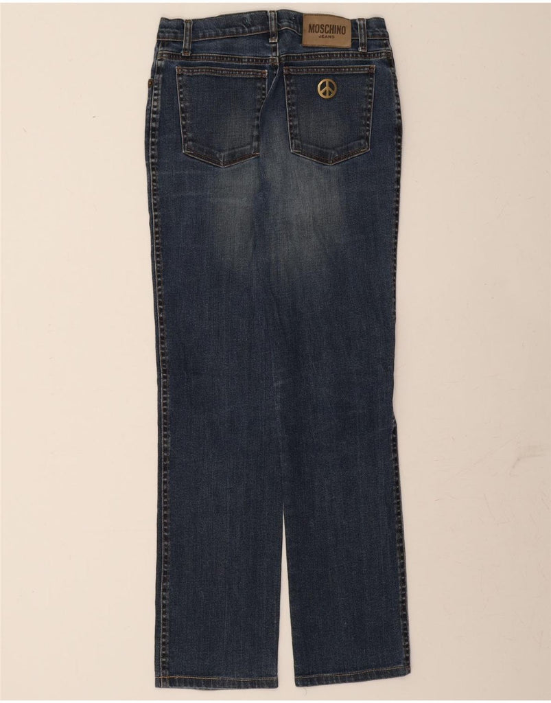 MOSCHINO Womens Straight Jeans W29 L29 Blue Cotton Vintage Moschino and Second-Hand Moschino from Messina Hembry 