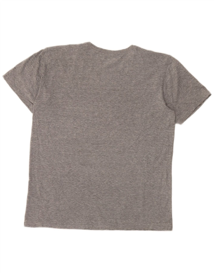 Hurley Mens Graphic T-Shirt Top Small Grey Flecked Cotton