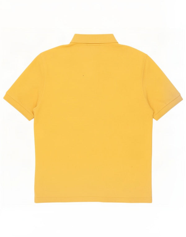 Pierre Cardin Mens Polo Shirt IT 48 Medium Yellow Cotton